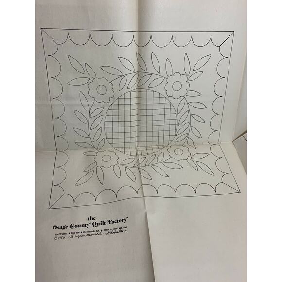 The Osage County Quilt Factory Whitework Pattern 1986 As You Go Robertson - Picture 3 of 4